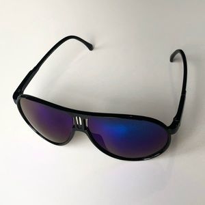 ASOS blue reflect aviator sunglasses